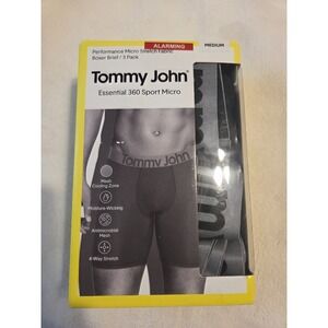 Tommy John 3 Pack Men's Medium Essential 360 Sport Stretch Boxer Brief 🩶